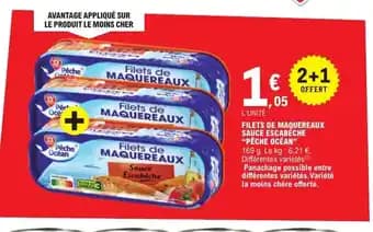 "PÊCHE OCÉAN" Filets de maquereaux sauce escabèche