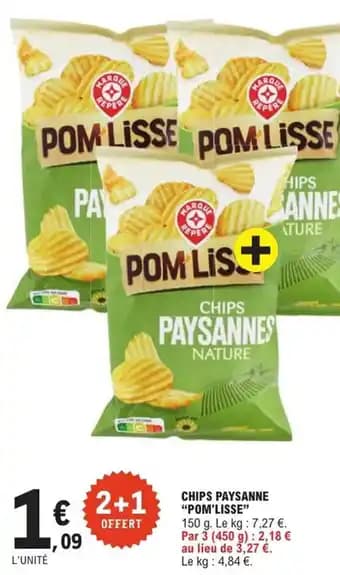 Promotion Exclusives de 2
Chips paysanne : Découvrez l'Offre incontournable