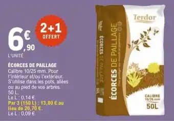 TERDOR Écorces de paillage 50 l