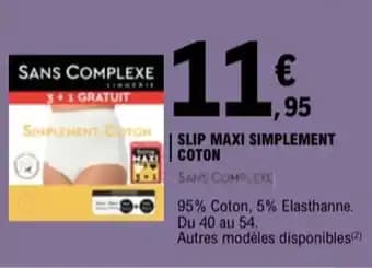Promotion Exclusives de 26
Slip : Découvrez l'Offre incontournable