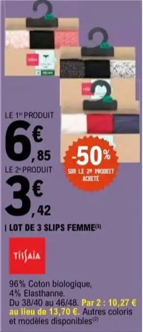 Promotion Exclusives de 10
Slips femme : Découvrez l'Offre incontournable