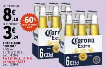 Promotion Exclusives de 4
Corona bière blonde : Découvrez l'Offre incontournable