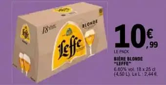 "LEFFE" Bière blonde 4.50 L