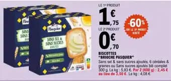 "BRIOCHE PASQUIER" Biscottes 300 g