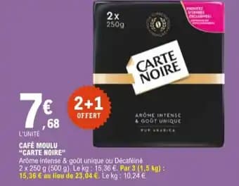 "CARTE NOIRE" Café moulu