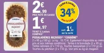 "COUDENE" Pissaladières niçoises 190 g