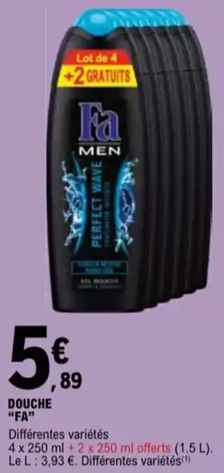 Promotion Exclusives de 1
Fa douche : Découvrez l'Offre incontournable