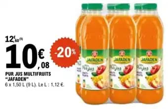 "JAFADEN" Pur jus multifruits 9 l