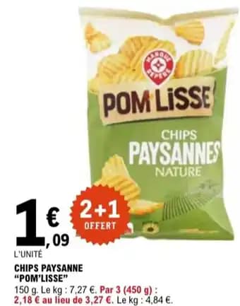 "POM'LISSE" Chips paysanne 150 g