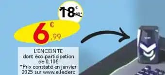 Promotion Exclusives de 1
L'enceinte : Découvrez l'Offre incontournable