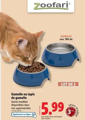 ZOOFARI Gamelle ou tapis de gamelle