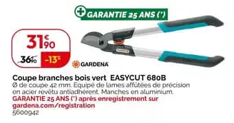 GARDENA Coupe branches bois vert easycut 680B