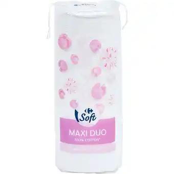 CARREFOUR SOFT Cotons à démaquiller Maxi Duo