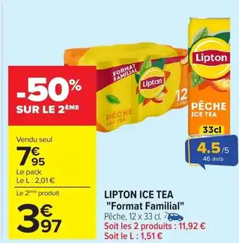LIPTON ICE TEA "Format Familial" 12 x 33 cl