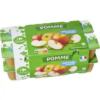 CARREFOUR CLASSIC' Purée de pommes sans sucres ajoutés