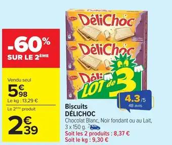 DÉLICHOC Biscuits 3 x 150 g