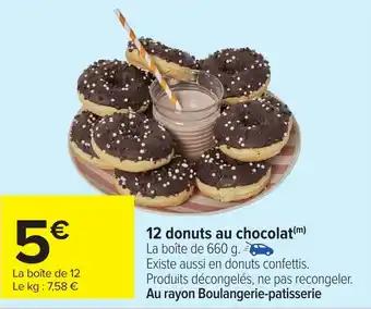 12 donuts au chocolat 660 g