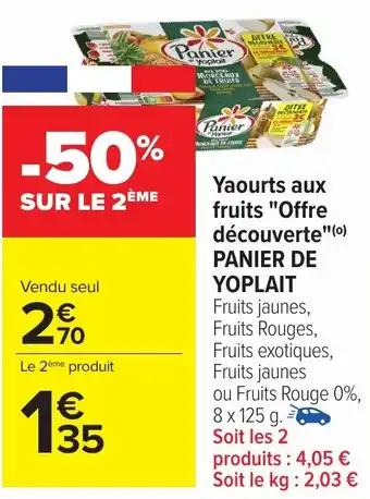 PANIER DE YOPLAIT Yaourts aux fruits "Offre découverte" 8 x 125 g