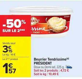 PRÉSIDENT Beurrier Tendrissime 225 g