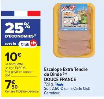 DOUCE FRANCE Escalope Extra Tendre de Dinde 720 g