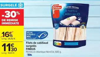 FINDUS Filets de cabillaud surgelés 600 g