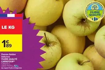 FILIERE QUALITÉ CARREFOUR Pomme Golden Delicious