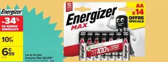 Energizer Max AA/LR6 Lot de 14 piles