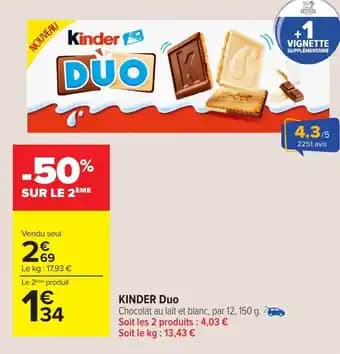 Kinder duo 150 g