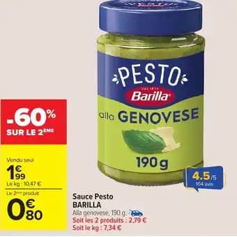 Barilla sauce pesto 100 g