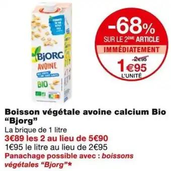Bjorg Boisson végétale avoine calcium Bio 1 l