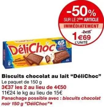 DéliChoc Biscuits chocolat au lait 150 g