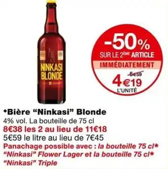 Ninkasi blonde bière 75 cl