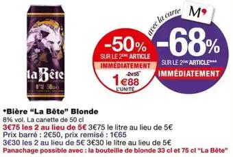 La Bête Bière Blonde 50 cl