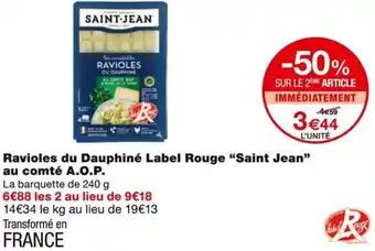 Saint Jean Ravioles du Dauphiné Label Rouge au comté A.O.P. 240 g