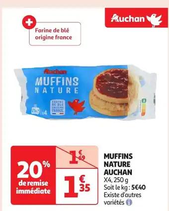 Muffins nature auchan 250 g