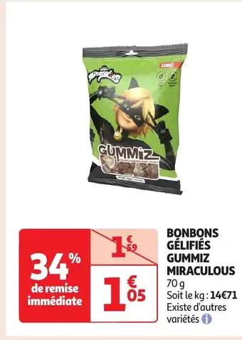 Bonbons gélifiés gummiz miraculous 70 g