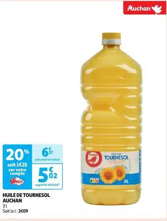 Huile de tournesol auchan 3 l
