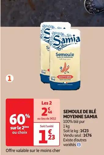 Semoule de blé moyenne samia 1 kg