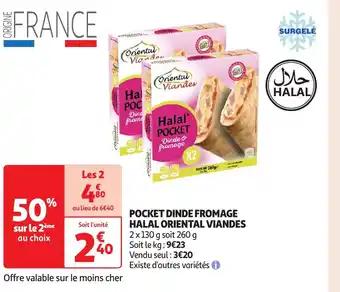 Pocket dinde fromage halal oriental viandes 2 x 130 g