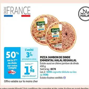 Pizza jambon de dinde emmental halal 450 g