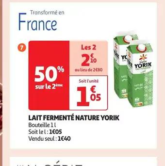 Lait fermenté nature yorik