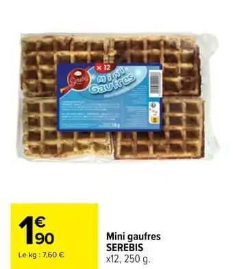 Serebis mini gaufres 12 x 250 g