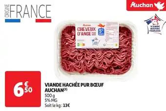 AUCHAN Viande hachée pur bœuf 500 g