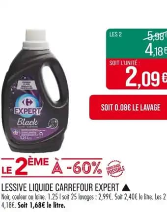 CARREFOUR EXPERT Lessive liquide 1,25 l