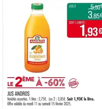 Promotion Exclusives de 10
            
        
        Andros : Découvrez l'Offre incontournable