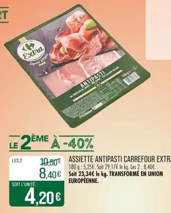 CARREFOUR EXTRA Assiette antipasti 180 g