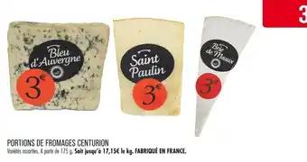 Portions de fromages centurion