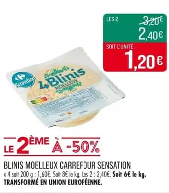 Promotion Exclusives de 1
            
        
        Blinis moelleux : Découvrez l'Offre incontournable
