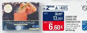 Saumon fumé sauvage msc carrefour extra