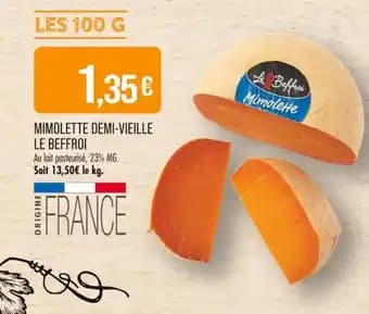 LE BEFFROI Mimolette demi-vieille 100 g